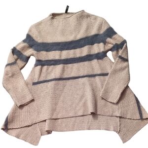 Lapis Wool Blend Cable Knit Boho Sweater Size Small